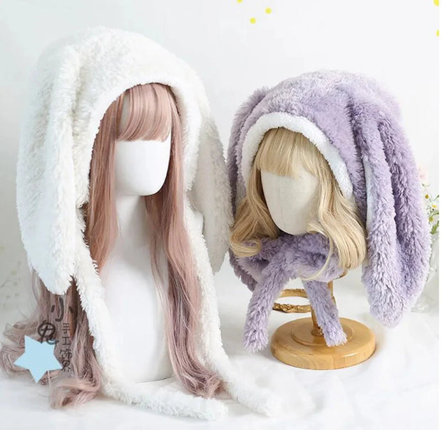 Kawaii Loppy Häschen Plüschmütze – Flauschige Wintermütze