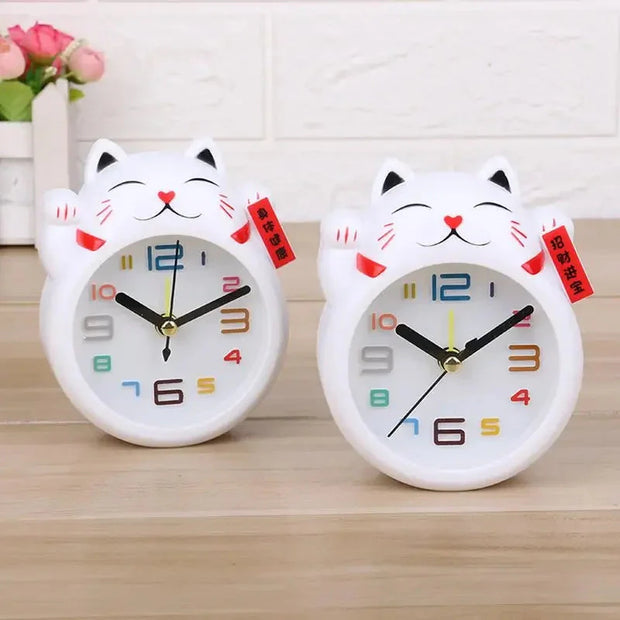 Kawaii Glückskatze Wanduhr Analog – Niedliche Uhr