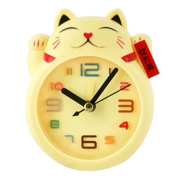 Kawaii Glückskatze Wanduhr Analog – Niedliche Uhr