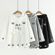 Kawaii Kätzchen Ohren Poncho Hoodie – Niedlicher Kapuzenpullover