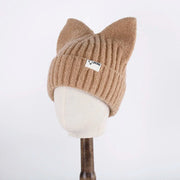 Kawaii Katze Beanie Mütze Koreanisch Stil Wolle Strickmütze