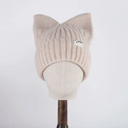Kawaii Katze Beanie Mütze Koreanisch Stil Wolle Strickmütze