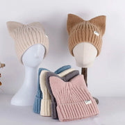 Kawaii Katze Beanie Mütze Koreanisch Stil Wolle Strickmütze