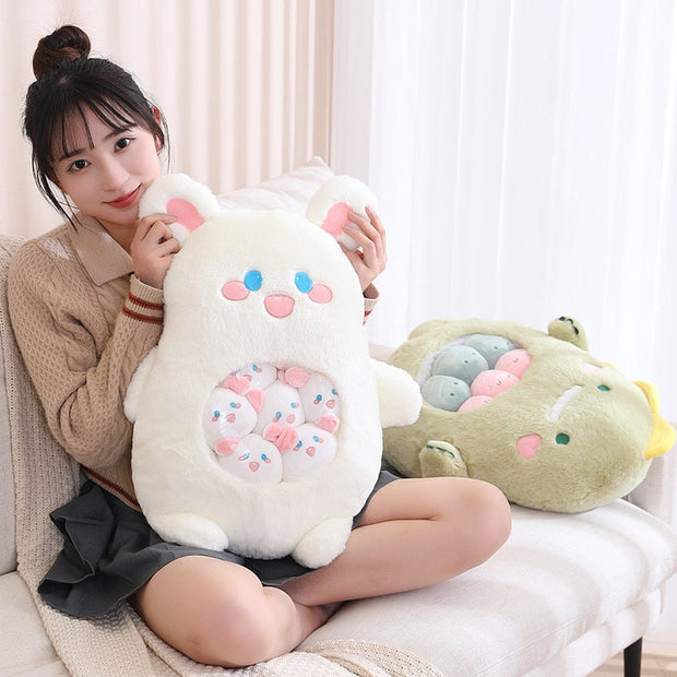 Kawaii Plüschtier Set 6-teilig – Koala Hase Panda Dino
