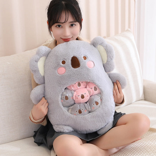 Kawaii Plüschtier Set 6-teilig – Koala Hase Panda Dino