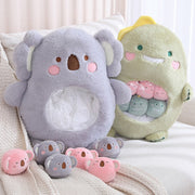 Kawaii Plüschtier Set 6-teilig – Koala Hase Panda Dino