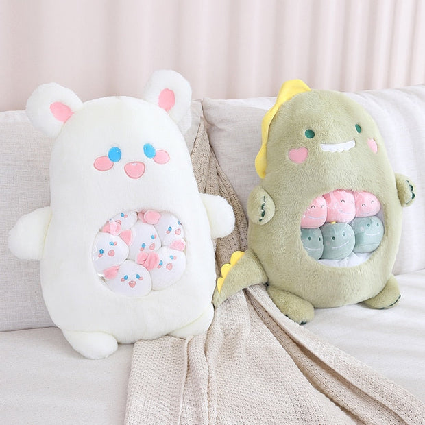 Kawaii Plüschtier Set 6-teilig – Koala Hase Panda Dino