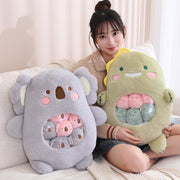 Kawaii Plüschtier Set 6-teilig – Koala Hase Panda Dino