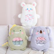 Kawaii Plüschtier Set 6-teilig – Koala Hase Panda Dino