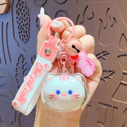 Kawaii Katze Kopf Schlüsselanhänger – Süßes Accessoire