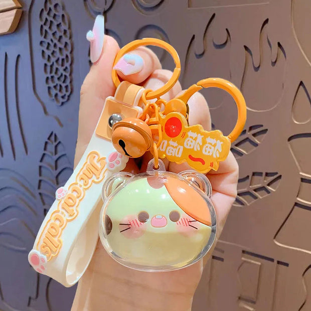 Kawaii Katze Kopf Schlüsselanhänger – Süßes Accessoire