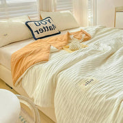 Seersucker Sommerdecke aus gewaschener Baumwolle – KShoppu