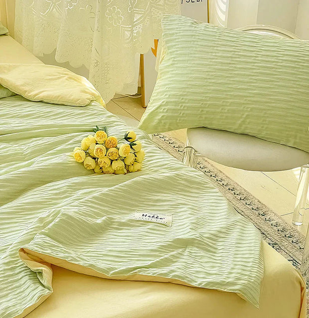 Seersucker Sommerdecke aus gewaschener Baumwolle – KShoppu