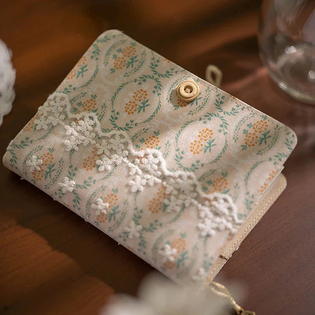 Kawaii Blumen Tagebuch A5/A6/A7 – Rosa Spitze Notizbuch BINDER