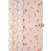 Kawaii Blumen Tagebuch A5/A6/A7 – Rosa Spitze Notizbuch BINDER