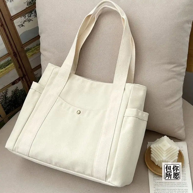 Canvas Tragetasche Groß – Hohe Kapazität Einkaufstasche