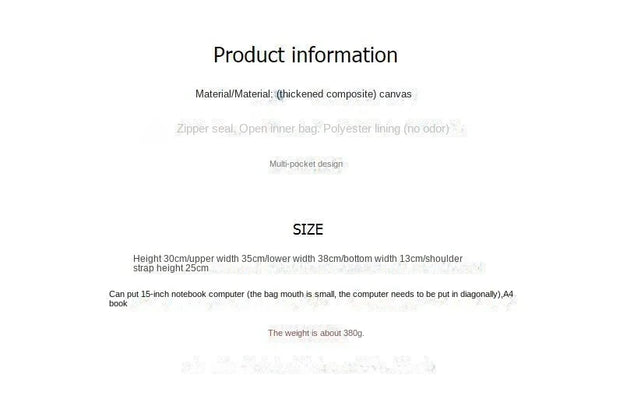 Canvas Tragetasche Groß – Hohe Kapazität Einkaufstasche