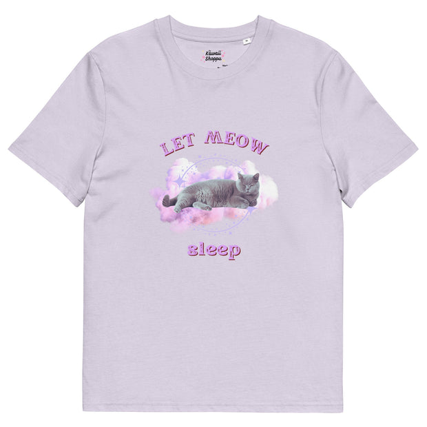 Kawaii Bio-Baumwolle T-Shirt – Let Meow Sleep