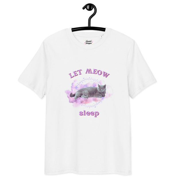 Kawaii Bio-Baumwolle T-Shirt – Let Meow Sleep