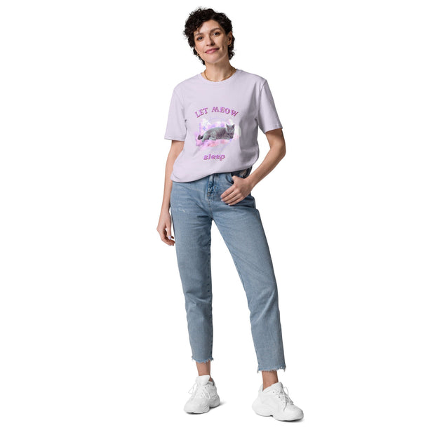 Kawaii Bio-Baumwolle T-Shirt – Let Meow Sleep