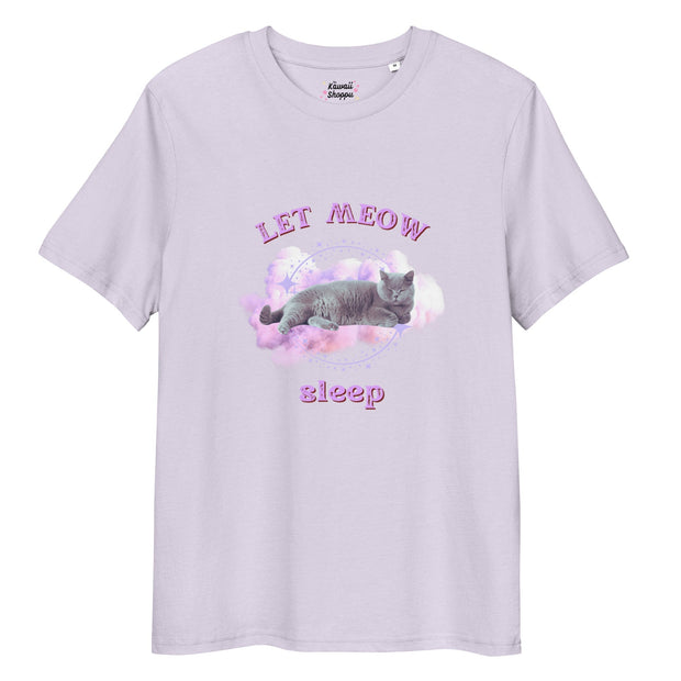 Kawaii Bio-Baumwolle T-Shirt – Let Meow Sleep
