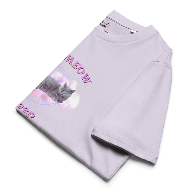 Kawaii Bio-Baumwolle T-Shirt – Let Meow Sleep