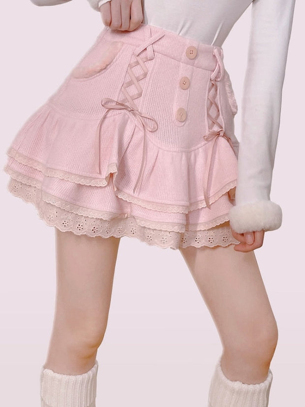 Kawaii Rosa Rüschen Outfit – Süßes Kleid