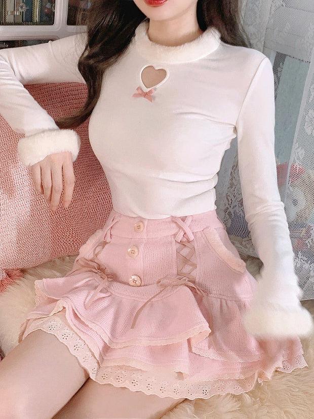 Kawaii Rosa Rüschen Outfit – Süßes Kleid