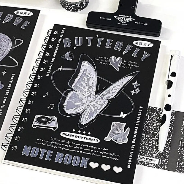 Kawaii Herz Spiralblock A5 Liniert – 50 Blätter