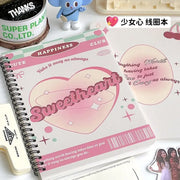 Kawaii Herz Spiralblock A5 Liniert – 50 Blätter