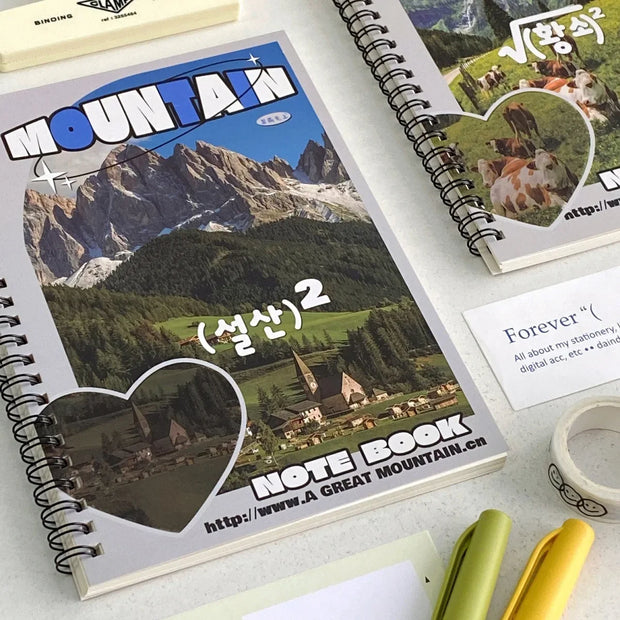 Kawaii Herz Spiralblock A5 Liniert – 50 Blätter