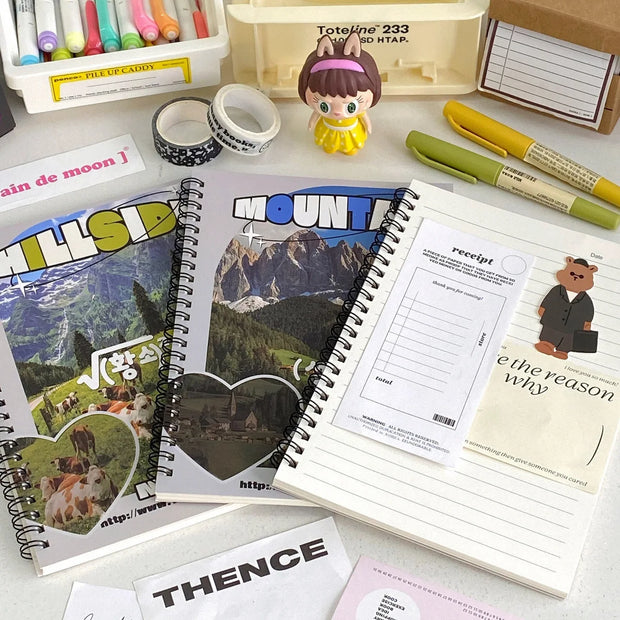 Kawaii Herz Spiralblock A5 Liniert – 50 Blätter