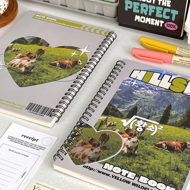 Kawaii Herz Spiralblock A5 Liniert – 50 Blätter