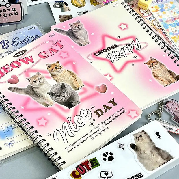 Kawaii Herz Spiralblock A5 Liniert – 50 Blätter