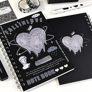 Kawaii Herz Spiralblock A5 Liniert – 50 Blätter