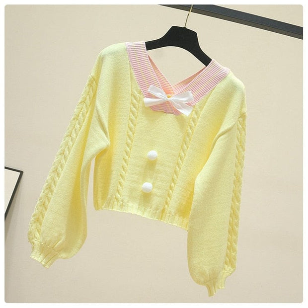 Kawaii Strick Crop Pullover – Lucy Lou Design