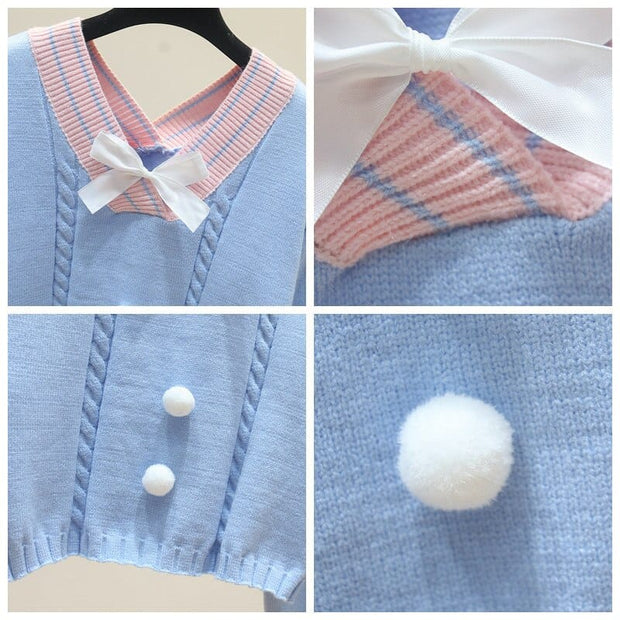 Kawaii Strick Crop Pullover – Lucy Lou Design