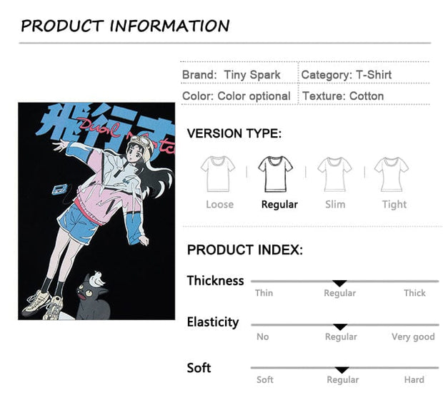 Kanji T-Shirt Luna Skate – Kawaii Design