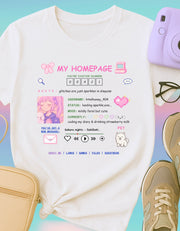 90er Ästhetik Damen T-Shirt – My Homepage Design