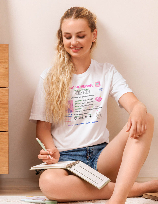 90er Ästhetik Damen T-Shirt – My Homepage Design