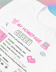 90er Ästhetik Damen T-Shirt – My Homepage Design