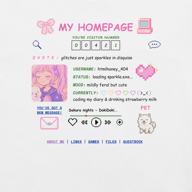 90er Ästhetik Damen T-Shirt – My Homepage Design