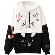 Kawaii Katze Hoodie – Weicher Nya Pullover