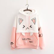 Kawaii Katze Hoodie – Weicher Nya Pullover