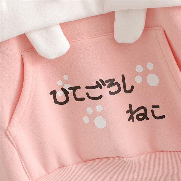Kawaii Katze Hoodie – Weicher Nya Pullover