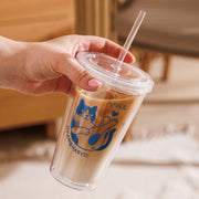 Kawaii Doppelwandiger Tumbler Becher mit Strohhalm – Meow Love You
