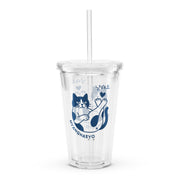 Kawaii Doppelwandiger Tumbler Becher mit Strohhalm – Meow Love You