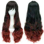 Regenbogen Cosplay Perücke Lang Lockig – Synthetik Kostümperücke