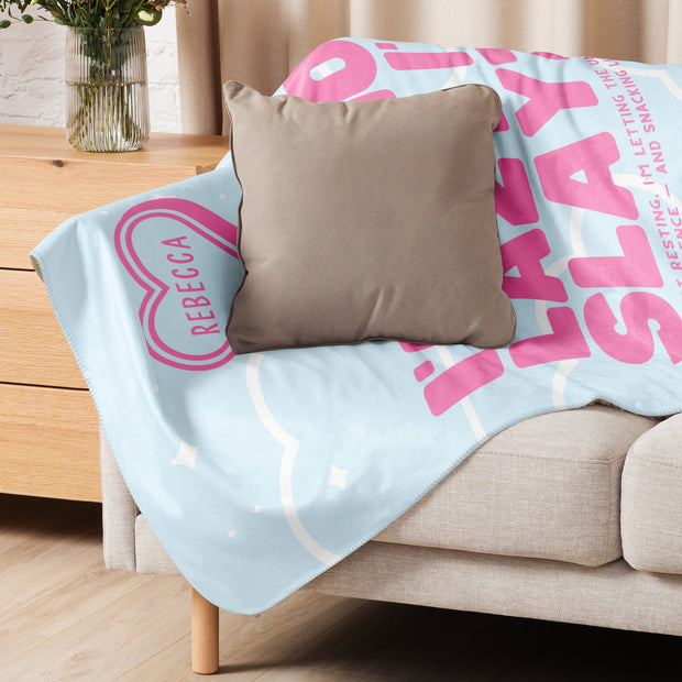 Kuscheldecke mit Namen Slayzy™ – Weiches Fleece 50x60in
