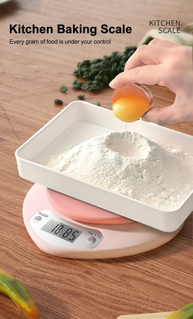 Herzförmige Digitale Küchenwaage Pink – Kawaii Design